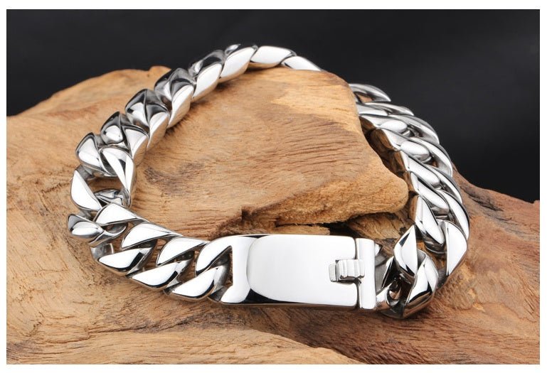 Titanium Steel Korean Men's Bracelet 925 Silber Moissanit Schmuck | Steffanii