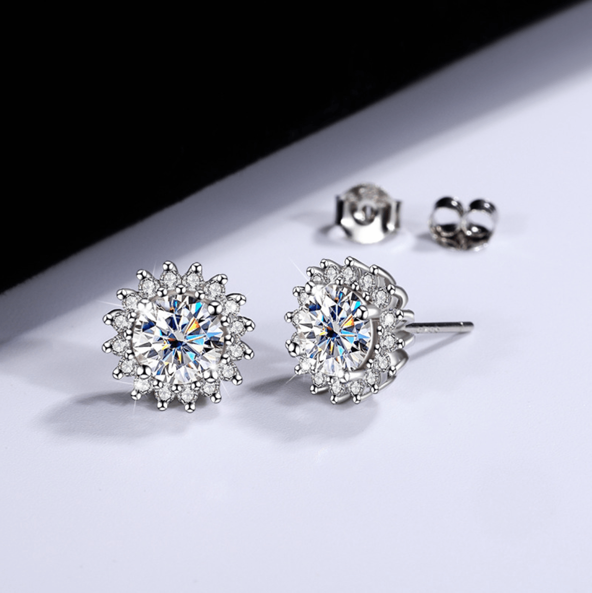 Star Symphony Ohrringe 925 Silber – Labordiamant Moissanit für Damen 925 Silber Moissanit Schmuck | Steffanii