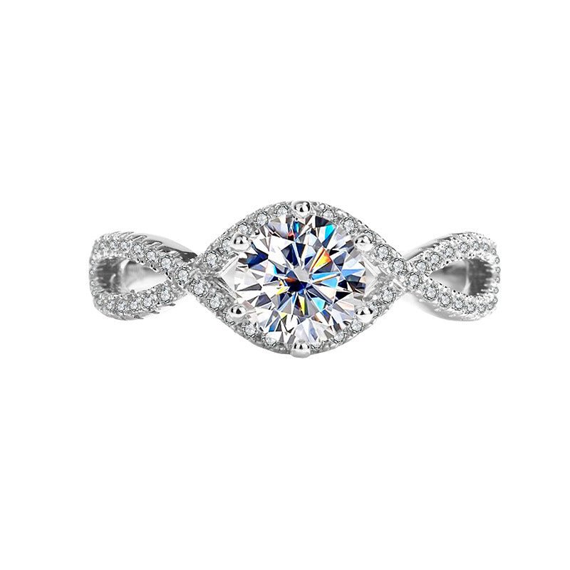 Eternal Spark Ring Sterling Silber Moissanite Infinity für Damen 925 Silber Moissanit Schmuck | Steffanii