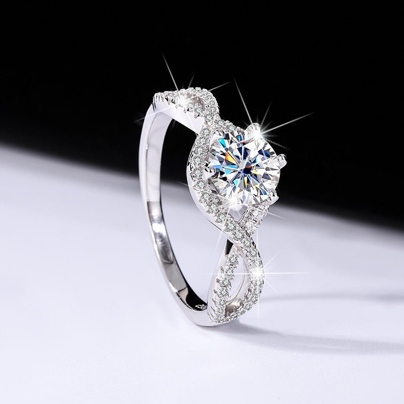 Eternal Spark Ring Sterling Silber Moissanite Infinity für Damen 925 Silber Moissanit Schmuck | Steffanii