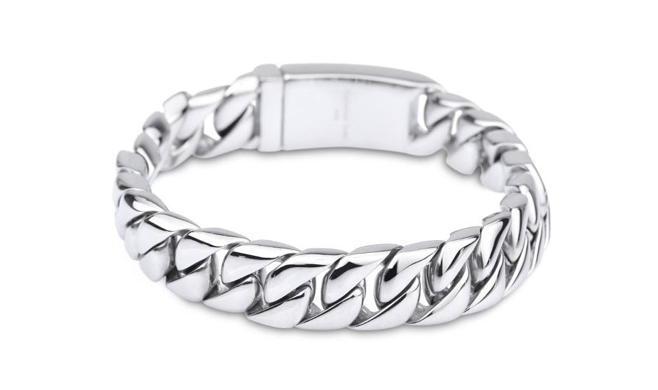 Titanium Steel Korean Men's Bracelet 925 Silber Moissanit Schmuck | Steffanii