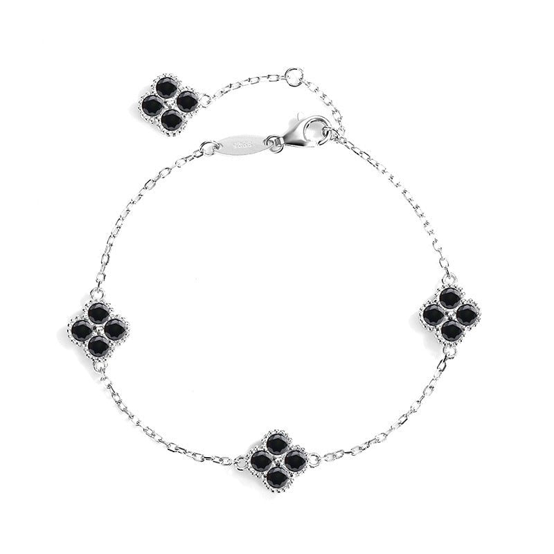 Black mossanite armband für Damen 925 Silber Moissanit Schmuck | Steffanii