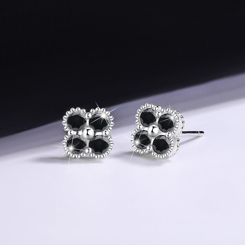 Black Moissanite Ohrringe 925 Silber – Labordiamant Moissanit für Damen 925 Silber Moissanit Schmuck | Steffanii
