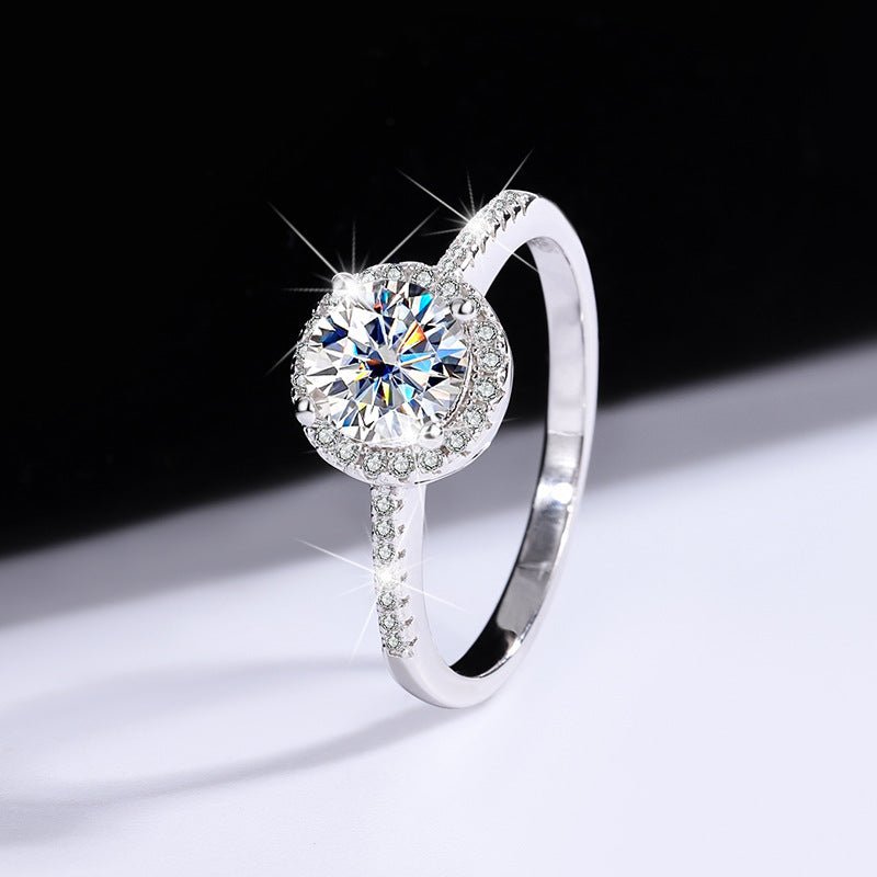 Celestial Harmony ring 925-Sterlingsilber mit runden Labordiamant Moissaniten für Damen 925 Silber Moissanit Schmuck
