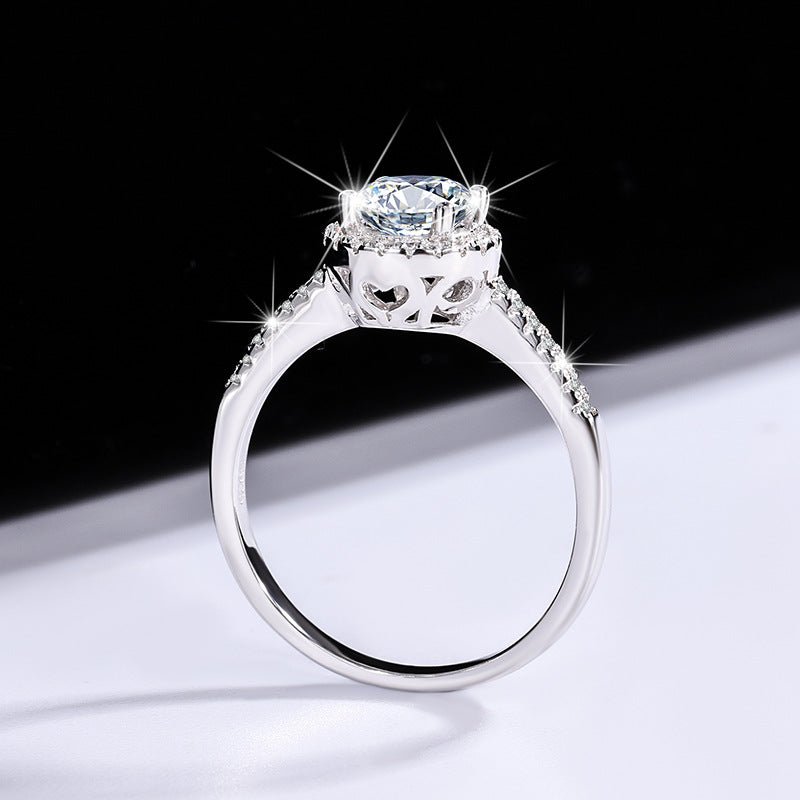 Celestial Harmony ring 925-Sterlingsilber mit runden Labordiamant Moissaniten für Damen 925 Silber Moissanit Schmuck