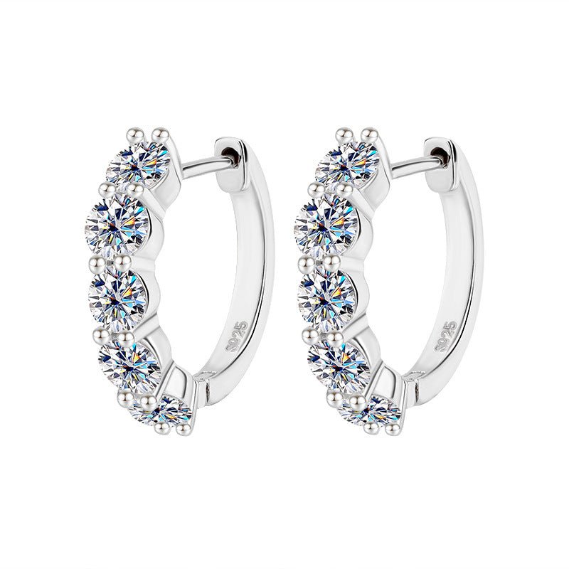 Luminara Creolen Ohrringe 925 Silber – Labordiamant Moissanit für Damen 925 Silber Moissanit Schmuck | Steffanii