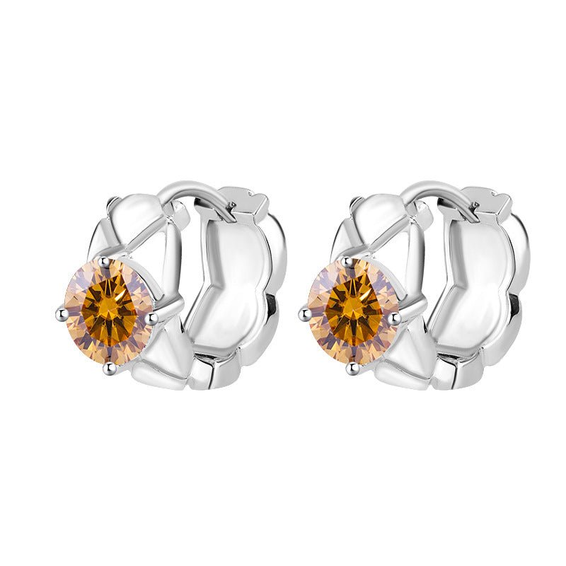 Radiant Crown Ohrringe 925 Silber – Labordiamant Moissanit für Damen 925 Silber Moissanit Schmuck | Steffanii