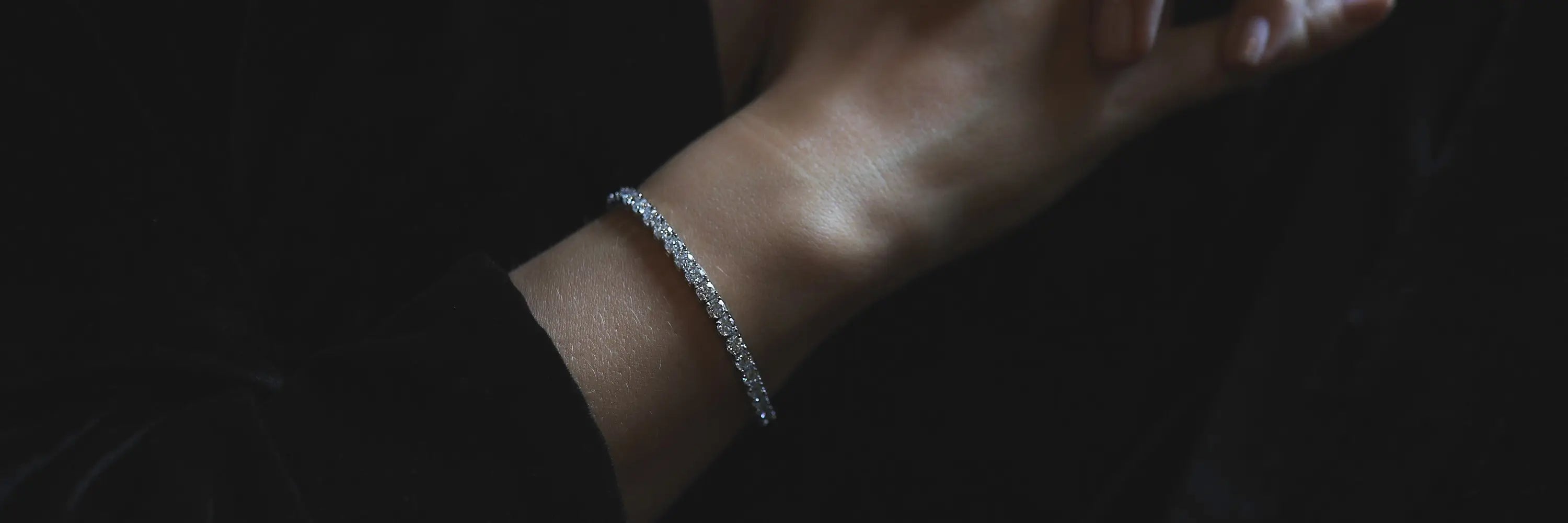 Damenarmband aus 925er Silber und Moissanit/Steffanii