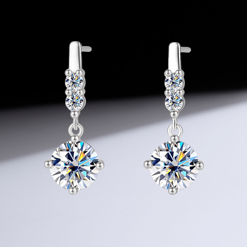 Celestia Drops Ohrhänger 925 Silber Moissanit Schmuck | Steffanii
