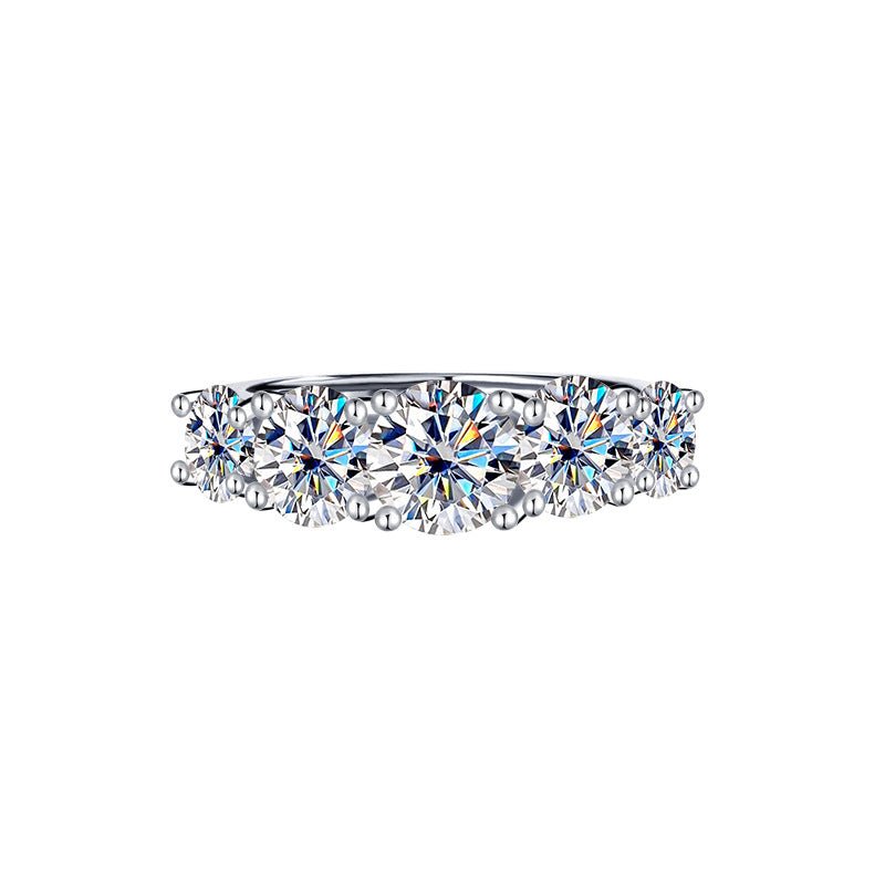 Eleganter Symphony Ring Sterling Silber Labordiamant Moissanit für Damen 925 Silber Moissanit Schmuck | Steffanii