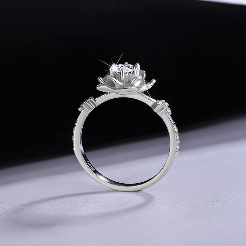 Eternal Bloom Ring Sterling Silver Labordiamant Moissanit für Damen 925 Silber Moissanit Schmuck | Steffanii