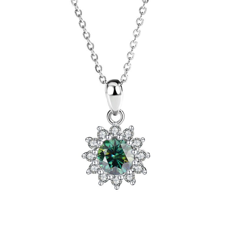 Snowflake Halskette 925 Silber mit Labordiamant Moissanit Für Damen 925 Silber Moissanit Schmuck | Steffanii