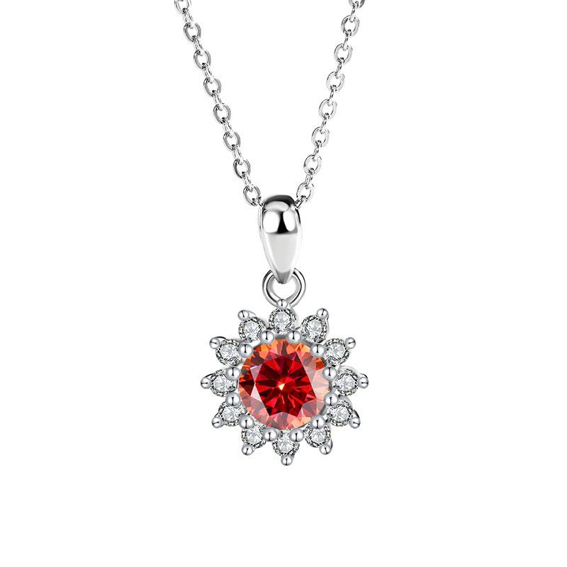 Snowflake Halskette 925 Silber mit Labordiamant Moissanit Für Damen 925 Silber Moissanit Schmuck | Steffanii