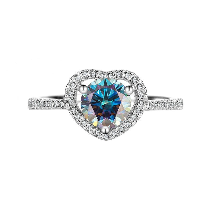 Heart of Brilliance Ring 925 sterling silver Labordiamant Moissanit für Damen 925 Silber Moissanit Schmuck | Steffanii