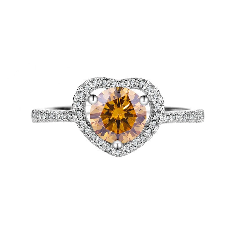Heart of Brilliance Ring 925 sterling silver Labordiamant Moissanit für Damen 925 Silber Moissanit Schmuck | Steffanii
