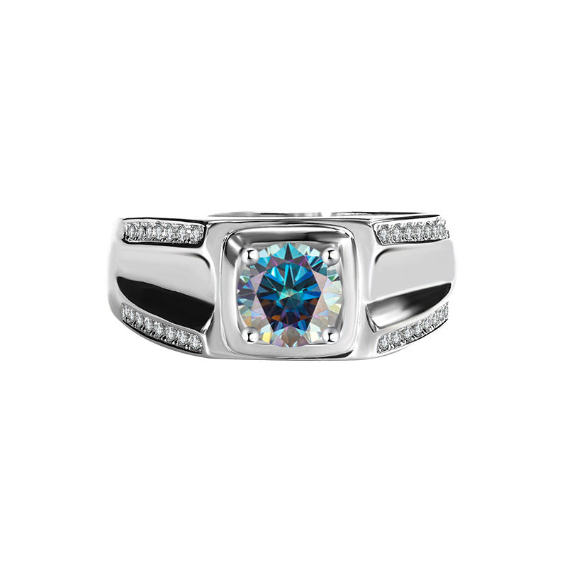 Nova Sentinel Ring 925 sterling silver Lab Diamond Moissanite For Men