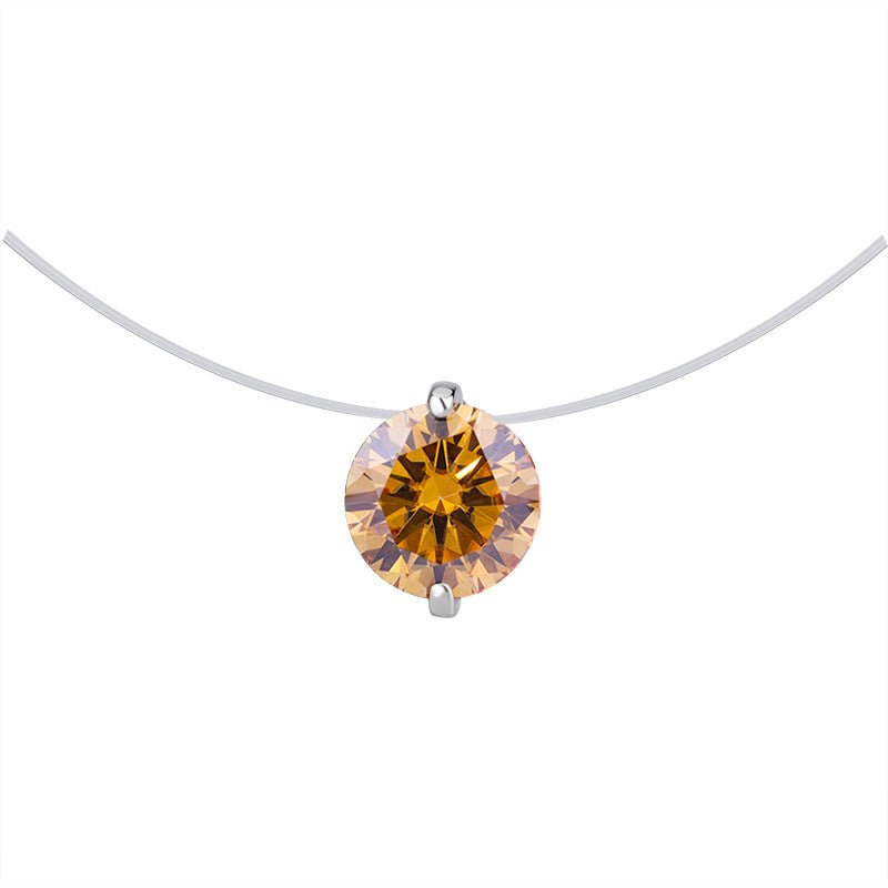 Luminea Invisible Halskette 925 Silber mit Labordiamant Moissanit für Damen 925 Silber Moissanit Schmuck | Steffanii