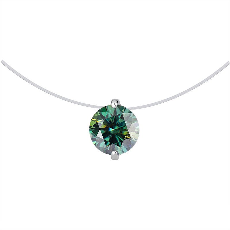 Luminea Invisible Halskette 925 Silber mit Labordiamant Moissanit für Damen 925 Silber Moissanit Schmuck | Steffanii