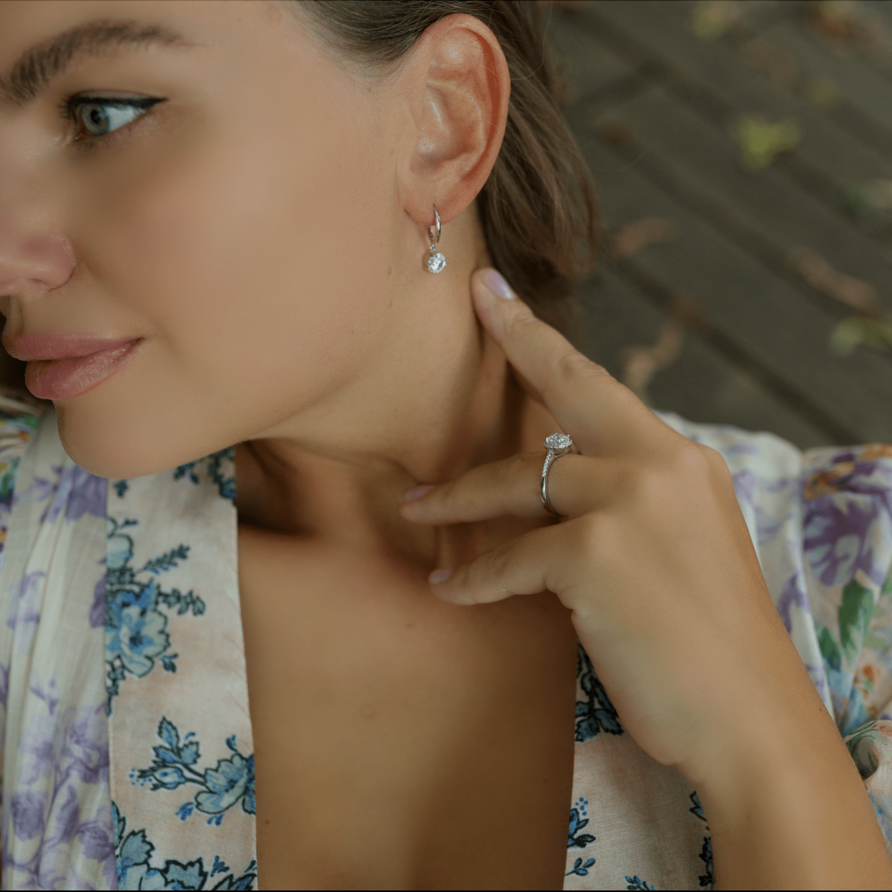 Luminous Grace Ohrringe 925 Silber – Labordiamant Moissanit für Damen 925 Silber Moissanit Schmuck | Steffanii