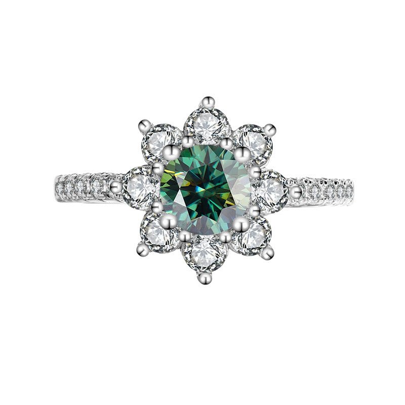 Magic Flower Ring 925 sterling silver Labordiamant Moissanit für Dame 925 Silber Moissanit Schmuck | Steffanii