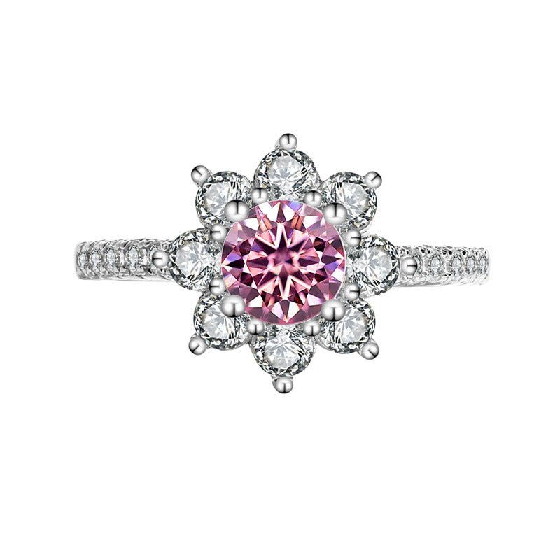 Magic Flower Ring 925 sterling silver Labordiamant Moissanit für Dame 925 Silber Moissanit Schmuck | Steffanii