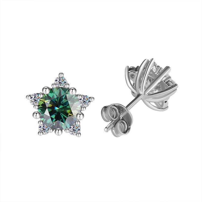 Star Shine Ohrringe 925 Silber – Labordiamant Moissanit für Damen 925 Silber Moissanit Schmuck | Steffanii