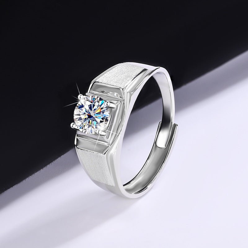 Noble Radiance Ring 925 sterling silver Labordiamant Moissanit für Männer 925 Silber Moissanit Schmuck | Steffanii
