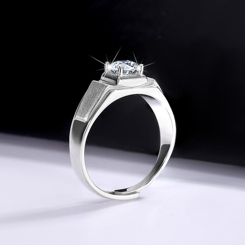 Noble Radiance Ring 925 sterling silver Labordiamant Moissanit für Männer 925 Silber Moissanit Schmuck | Steffanii