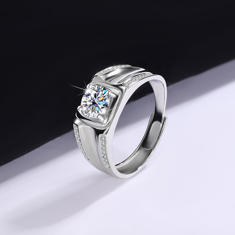 Nova Sentinel Ring 925 sterling silver Labordiamant Moissanit Für Männer