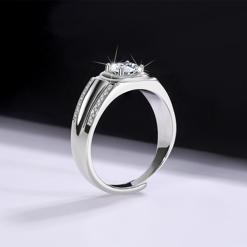 Nova Sentinel Ring 925 sterling silver Labordiamant Moissanit Für Männer 925 Silber Moissanit Schmuck | Steffanii