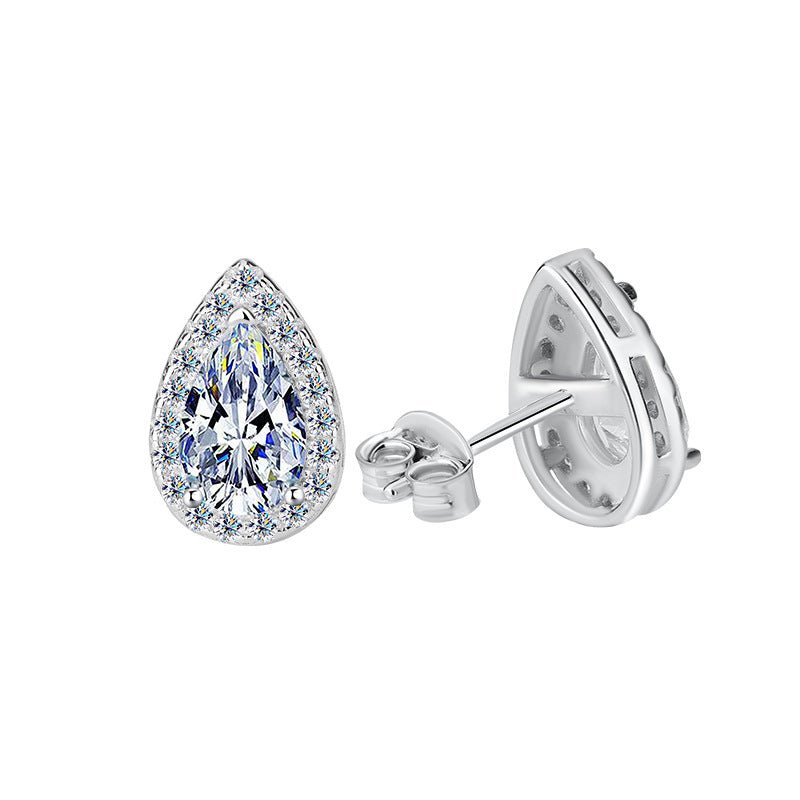 Tear of Light Ohrstecker 925 Silber Moissanit Schmuck | Steffanii