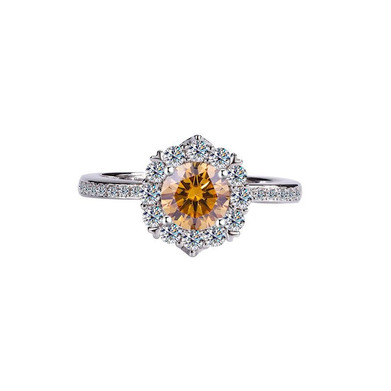 Star Symphony Ring Sterling Silber Labordiamant Moissanit für Damen 925 Silber Moissanit Schmuck | Steffanii