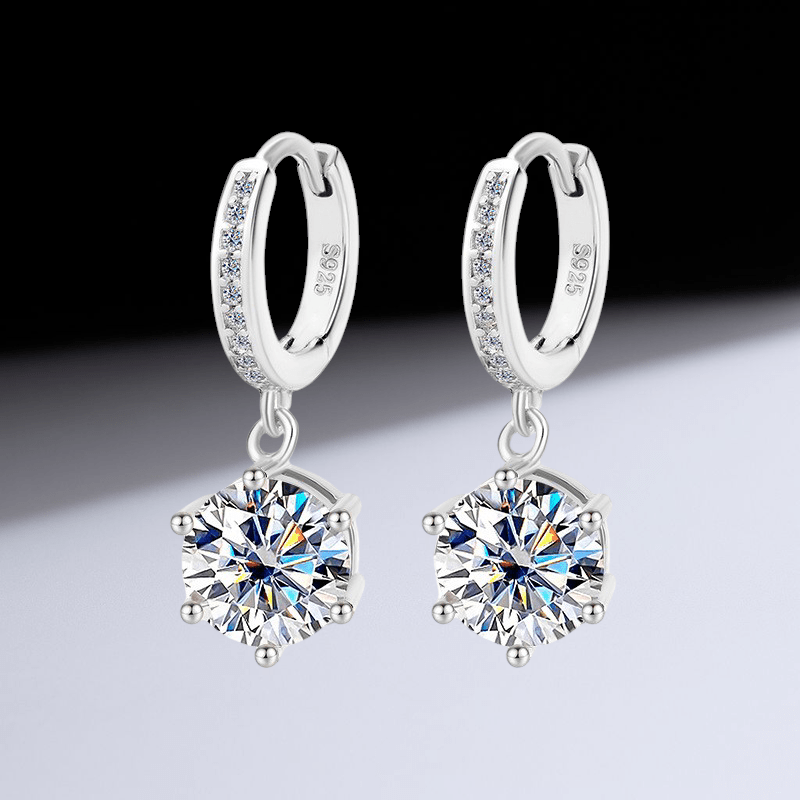Astra Nova Ohrhänger 925 Silber Moissanit Schmuck | Steffanii