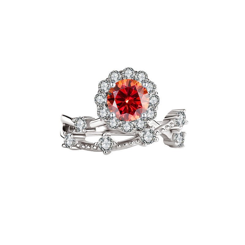 Boundless Glow Ring 925 sterling silver mit runden Labordiamant Moissaniten für Damen 925 Silber Moissanit Schmuck