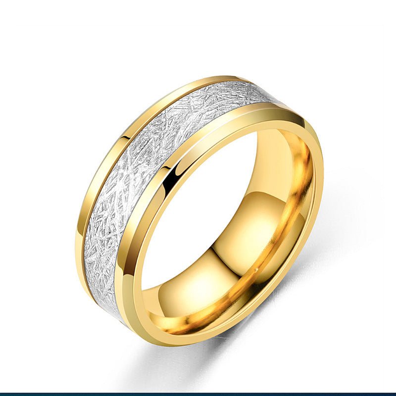 Trinity Crest Ring mit polierten Kanten und strukturiertem Mittelband für Männer 925 Silber Moissanit Schmuck | Steffanii