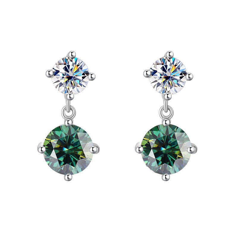 Duo Brillanz Ohrringe 925 Silber – Labordiamant Moissanit für Damen 925 Silber Moissanit Schmuck | Steffanii