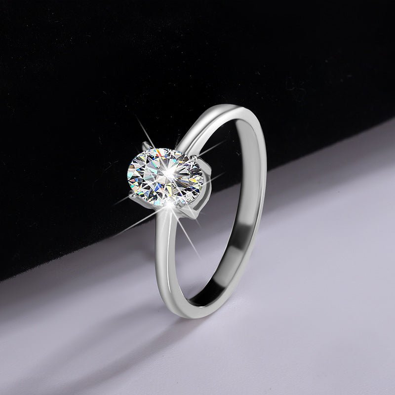 Oval Brilliance Ring 925 sterling silver Labordiamant Moissanit für Damen 925 Silber Moissanit Schmuck | Steffanii