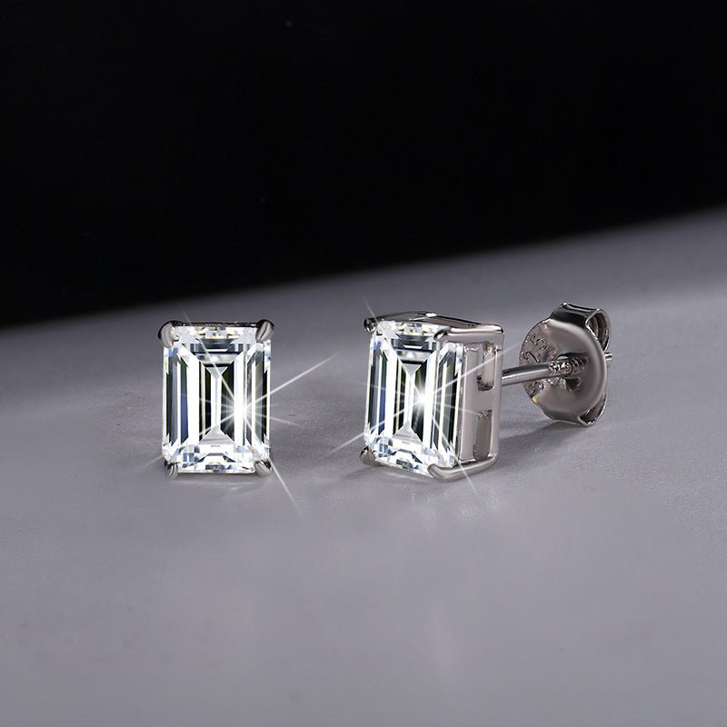 Brilliant Eternity Stud Ohrringe 925 Silber – Labordiamant Moissanit für Damen 925 Silber Moissanit Schmuck | Steffanii