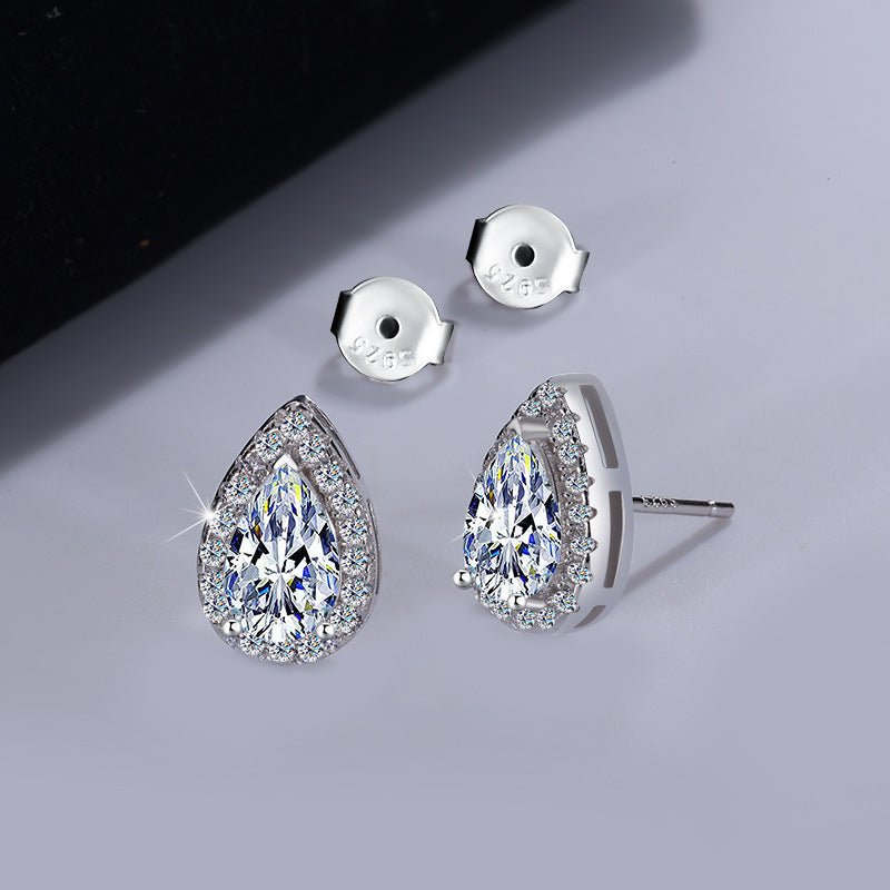 Tear of Light Ohrstecker 925 Silber Moissanit Schmuck | Steffanii