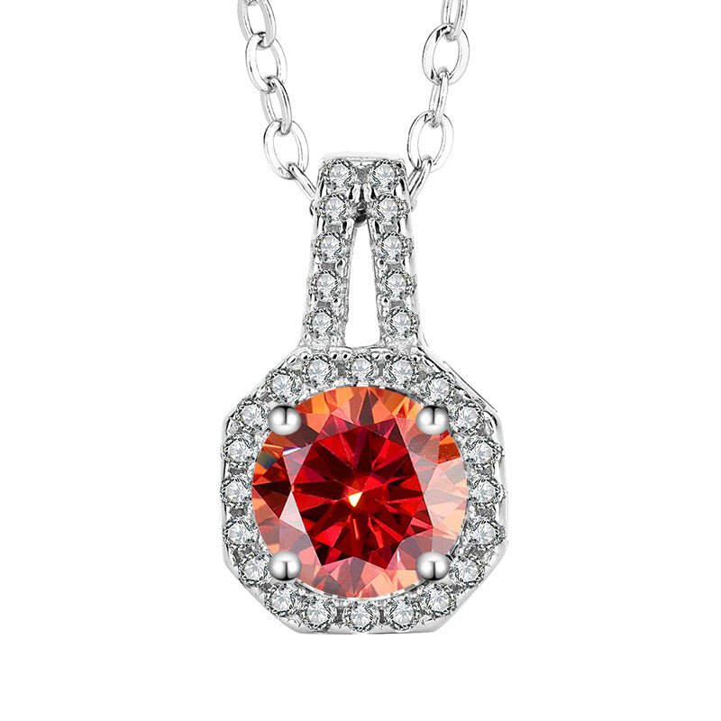 Square Radiance Halskette 925 Silber mit Labordiamant Moissanit für Damen 925 Silber Moissanit Schmuck | Steffanii