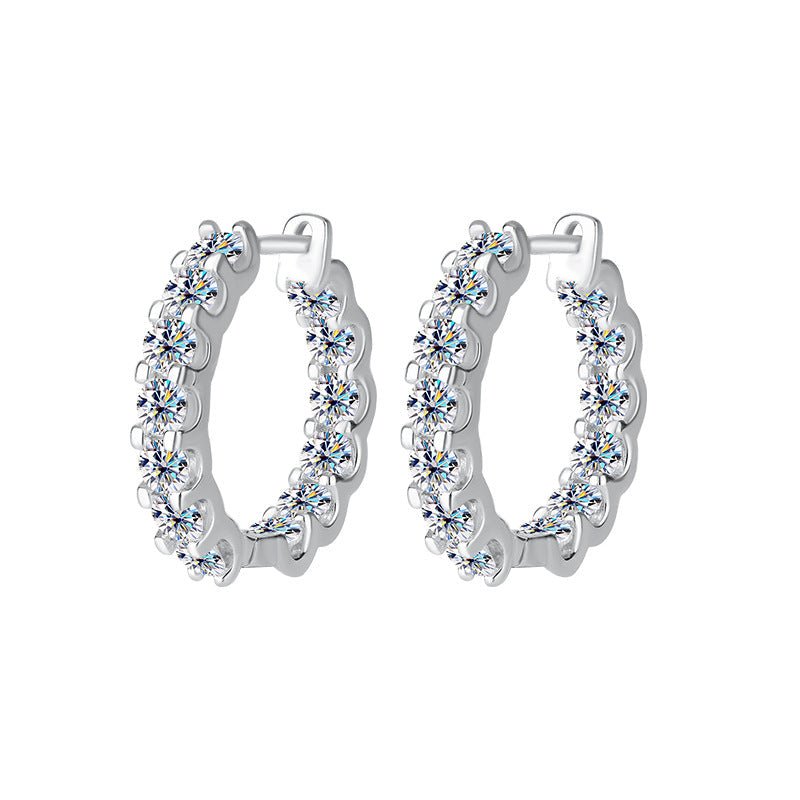 Dioria Ohrringe 925 Silber – Labordiamant Moissanit für Damen 925 Silber Moissanit Schmuck | Steffanii