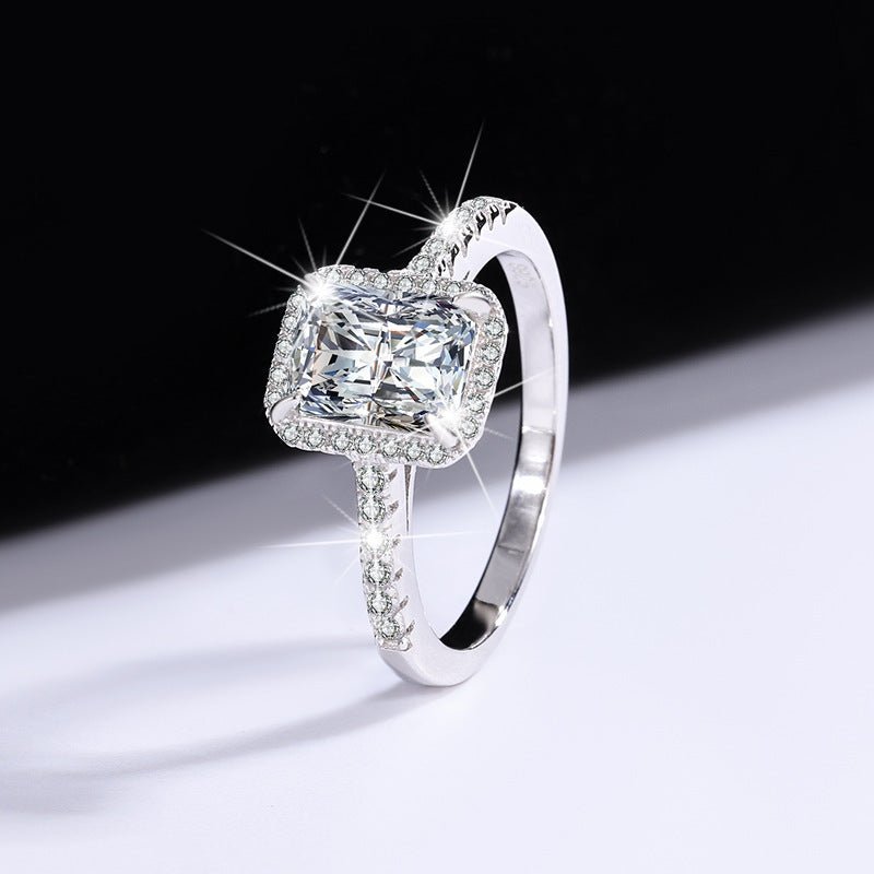 Radiant Grace Ring für Frauen 925 sterling silver Labordiamant Moissanit für Damen 925 Silber Moissanit Schmuck | Steffanii