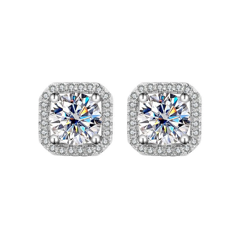 Square Radiance set für Damen 925 Silber Moissanit Schmuck | Steffanii