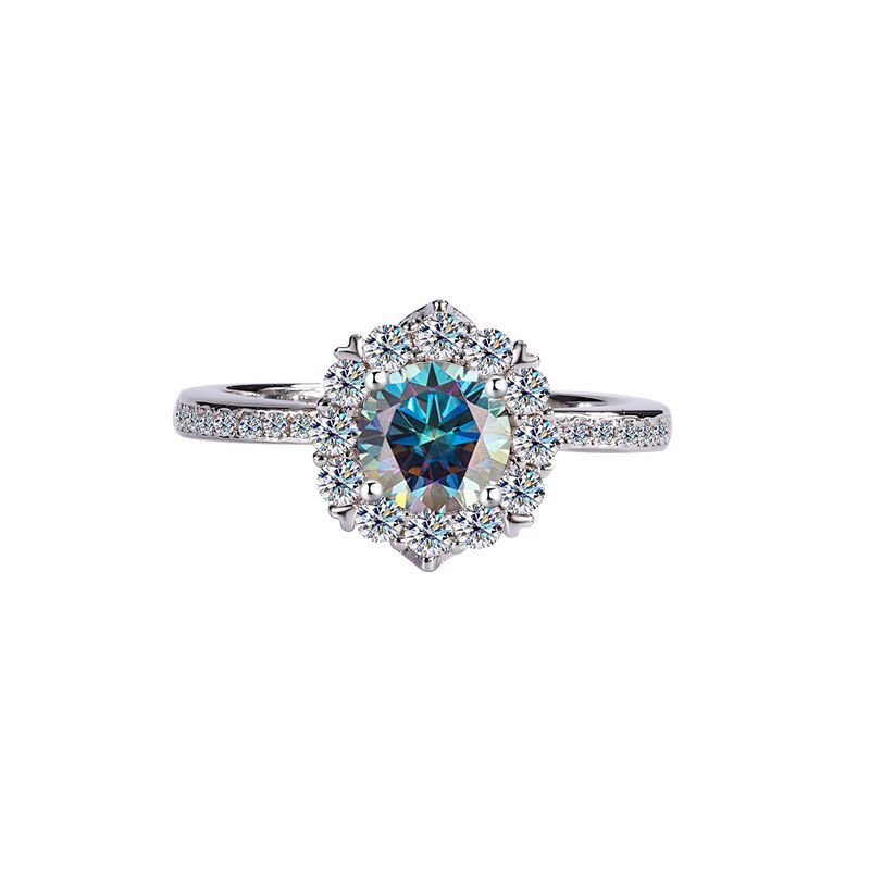 Star Symphony Ring Sterling Silber Labordiamant Moissanit für Damen 925 Silber Moissanit Schmuck | Steffanii