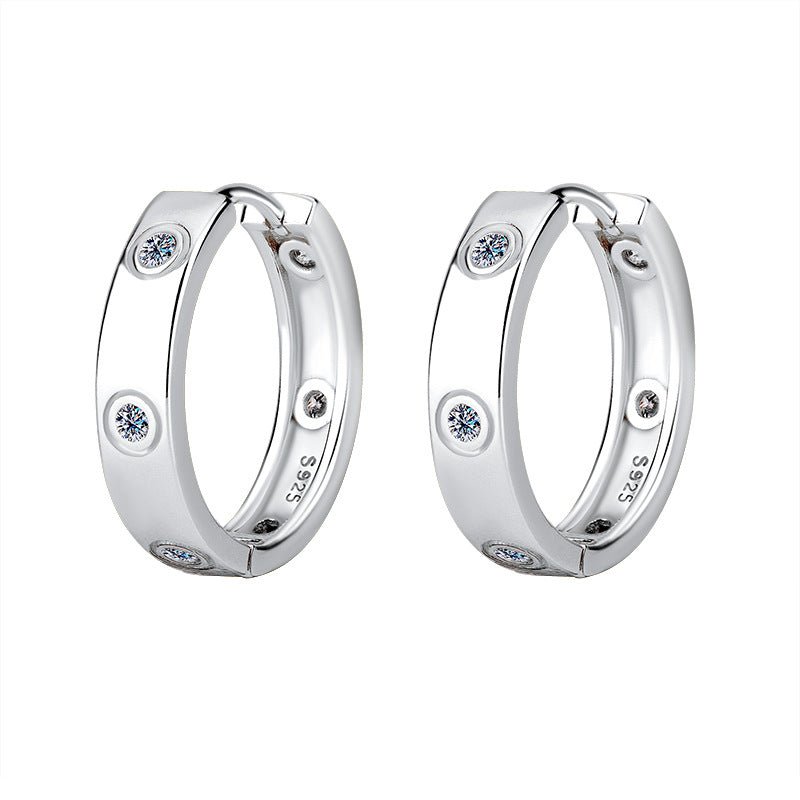 Orbit Spark Ohrringe 925 Silber – Labordiamant Moissanit für Damen 925 Silber Moissanit Schmuck | Steffanii