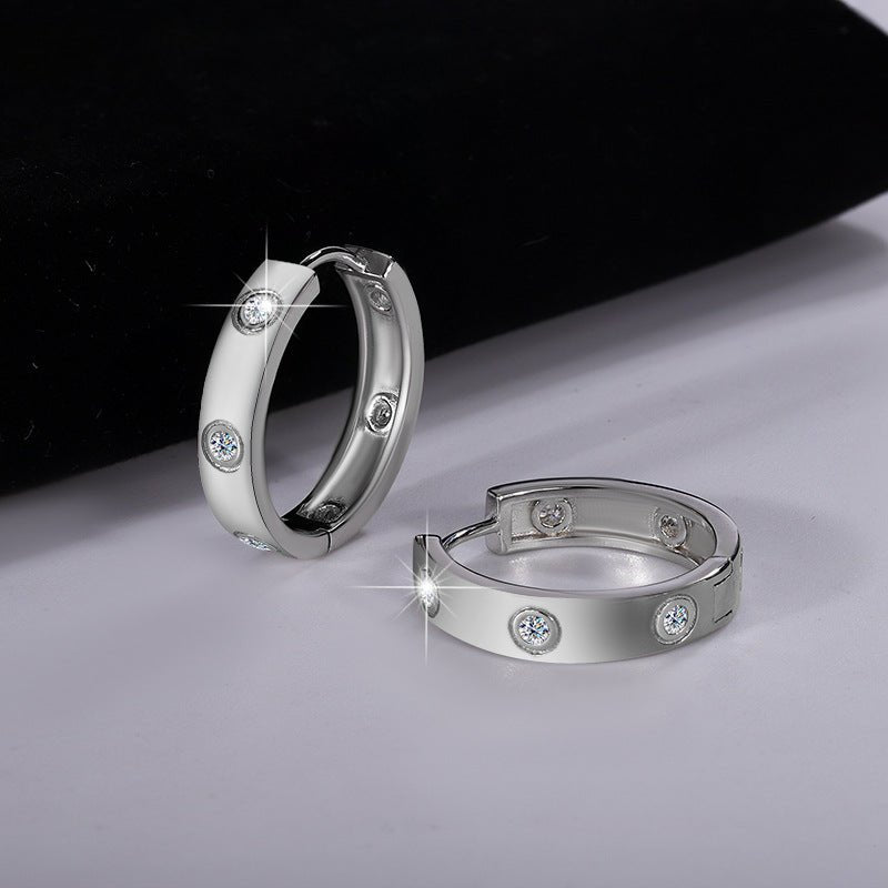 Orbit Spark Ohrringe 925 Silber – Labordiamant Moissanit für Damen 925 Silber Moissanit Schmuck | Steffanii