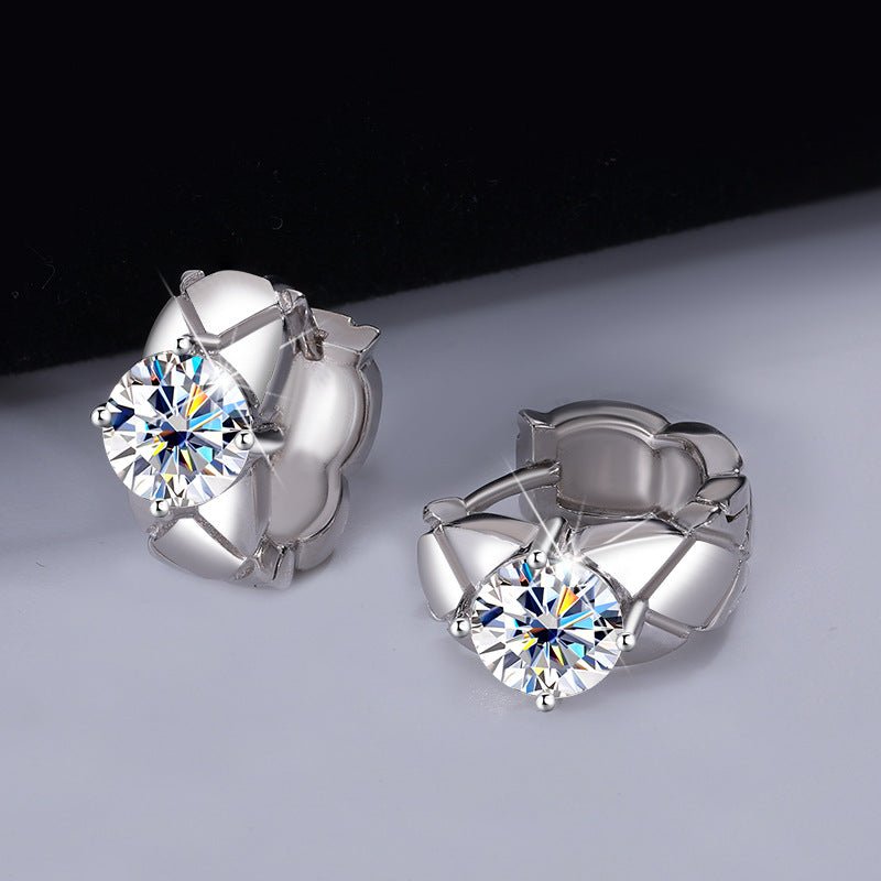 Radiant Crown Ohrringe 925 Silber – Labordiamant Moissanit für Damen 925 Silber Moissanit Schmuck | Steffanii