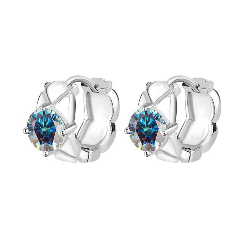 Radiant Crown Ohrringe 925 Silber – Labordiamant Moissanit für Damen 925 Silber Moissanit Schmuck | Steffanii