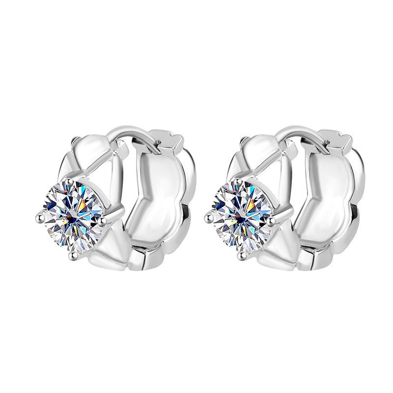 Radiant Crown Ohrringe 925 Silber – Labordiamant Moissanit für Damen 925 Silber Moissanit Schmuck | Steffanii