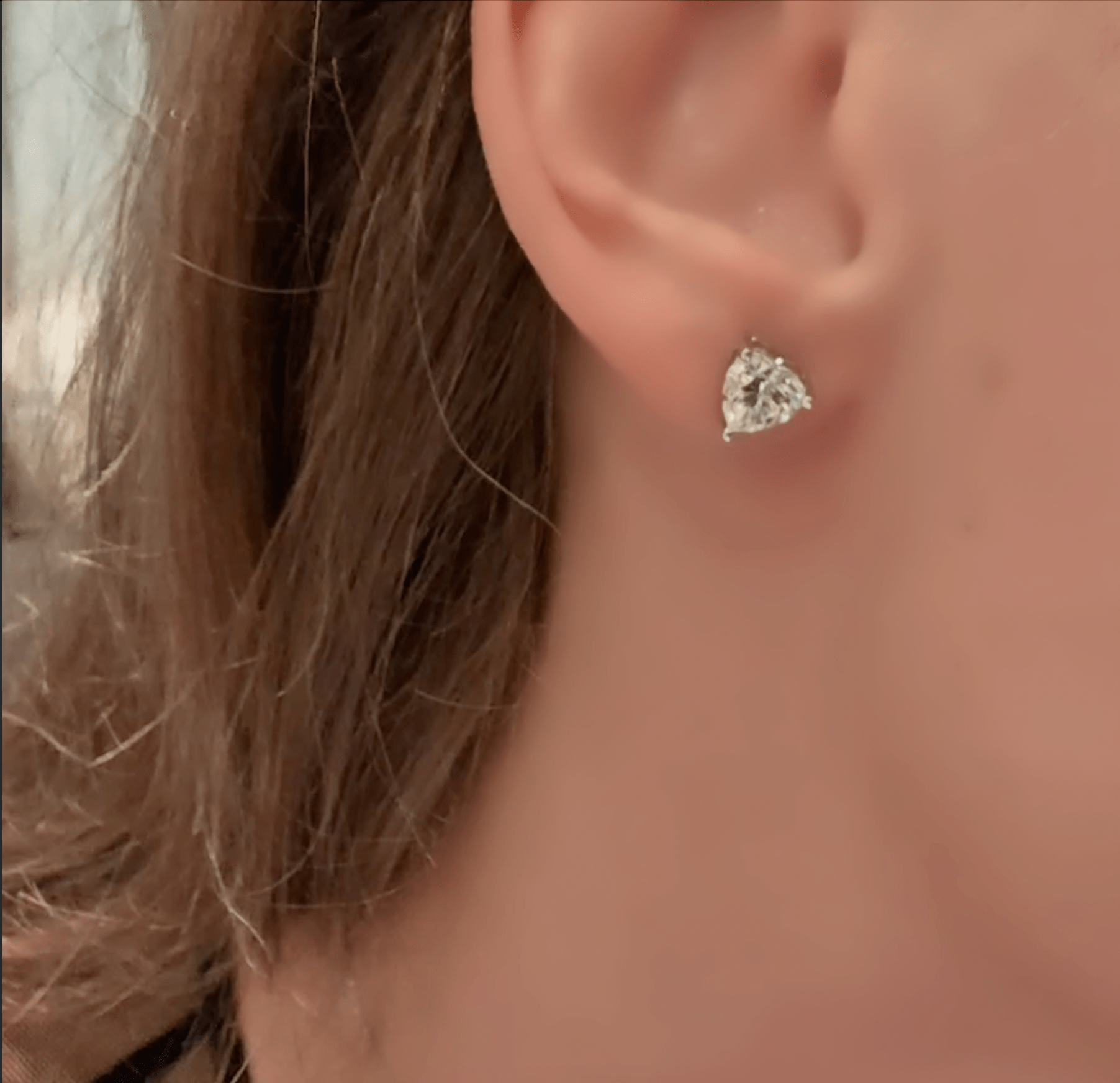 Radiant Heart Ohrringe 925 Silber mit Labor-Diamant Moissanit für Damen 925 Silber Moissanit Schmuck | Steffanii